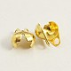 Golden Color Brass Bead Tips Knot Covers X-J0K9T-G-1