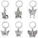 Butterfly Alloy Multifunction Pendant Decorations HJEW-CJ00005-6