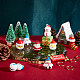 CHGCRAFT 7Pcs 7 Style Christmas Theme Baking Painted Brass Bell Pendants KKB-CA0001-01-4