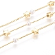 Handgefertigte Perlenkette aus Messing CHC-G011-16G-2