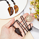 Globleland 3Pcs 3 Style Natural Tiger Eye Wing & Cone & Dagger Pendant Necklaces Set with Polyester Rope for Men Women NJEW-GL0001-02-3