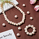 FINGERINSPIRE 30PCS Smiling Face Natural Wood Beads Wooden Smiling Loose Beads Round Spacer Ball Beads with 5mm Hole Smile Face Burlywood Wooden Beads for DIY Crafts Jewelry Keychains Making WOOD-FG0001-31-5