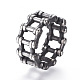 Steampunk Style 304 Stainless Steel Wide Band Rings RJEW-D073-01B-AS-2