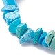 Synthetic Turquoise Chips Beaded Bracelet BJEW-JB09686-11-2