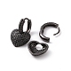 Cubic Zirconia Heart Dangle Hoop Earrings EJEW-P206-08B-2