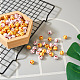Biyun 200Pcs 2 Colors Opaque Acrylic Round Beads SACR-BY0001-02-6