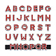 52 pieza 26 letras encantos de diapositivas de rhinestone de aleación ALRI-TA0001-13-1
