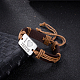 Unisex pulseras de cordón de cuero de moda BJEW-BB15607-A-2
