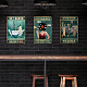 Globleland Record женщина музыка винтажная металлическая оловянная табличка плакат ретро металлические стены декоративные оловянные вывески 8 × 12 дюйма для дома кухня бар кафе клуб украшения AJEW-WH0189-043-5