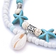 Bracelets cheville cauris X-AJEW-AN00244-2