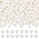 NBEADS 500 Pcs White ABS Faux Pearl Beads KY-NB0001-40-1