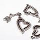 Heart Tibetan Style Toggle Clasps X-TIBE-2102-AS-RS-4