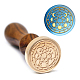 MAYJOYDIY Moon Phase Wax Seal Stamp Moon Sacrificial Altar Constellation Retro Sealing Wax Stamp 30mm Brass Head for Wedding Invitations Card Envelopes Letter Decoration AJEW-WH0184-1058-5