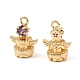 Латунные микро проложить кубического циркония подвески KK-C155-17G-03-2