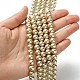 Hebras redondas de perlas de vidrio teñido ecológico HY-A002-8mm-RB021-4