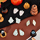 CRASPIRE 8Pcs 4 Styles Halloween Ghost Enamel Pin JEWB-CP0001-07-4