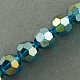 Electroplate Glass Beads Strands EGLA-R016-4m-14-2