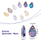 CHGCRAFT 18Pcs 9 Colors Faceted Dorp Glass Bead Charms Tear Drop Glass Gemstone Pendants for Jwewelry Making GLAA-CA0001-32-2