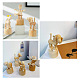 5 Stück 5 Stil Schima Holz DIY Hund & Elefant & Puppe & Schnecke Kleintier Desktop Ornamente DJEW-CF0001-01-6
