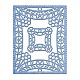 炭素鋼カッティングダイステンシル  DIYスクラップブッキング/フォトアルバム用  装飾的なエンボス印刷紙のカード  花の長方形  マットプラチナカラー  137x107mm DIY-WH0170-083-8