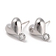 Accessoires de boucles d'oreilles en alliage d'argent EJEW-H108-01F-S-1