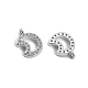 Brass Micro Pave Clear Cubic Zirconia Charms ZIRC-L091-037P-1