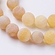 Chapelets de perle en agate naturelle patinée X-G-G589-8mm-02-3
