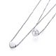 304 Stainless Steel Two Tiered Necklaces NJEW-O118-05-3
