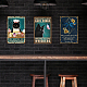 Superdant drôle chat papillon plaque en métal vintage art fer décoration murale citations inspirantes chat noir ange plaque en métal rétro chambre salle de bain décor pour bars restaurants cafés pubs AJEW-WH0189-096-5