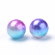 Regenbogen Acryl Nachahmung Perlen OACR-R065-4mm-A06-2