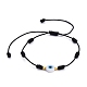 Braccialetti di perline intrecciati con fili di nylon regolabili BJEW-JB05251-02-1
