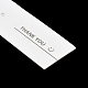 紙のピアスディスプレイカード  笑顔のプリントのイヤリングスタッド用ジュエリーディスプレイカード  ホワイト  長方形  2x7x0.07cm  穴：1.6mm  約100個/袋 CDIS-F007-03-4