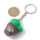 Cartoon-Kaktus-Schlüsselanhänger aus PVC-Kunststoff KEYC-JKC00667-3