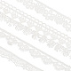 Gorgecraft 20 ヤード 4 スタイル ポリエステル レース トリム  縫製およびアートクラフトプロジェクト用  ホワイト  1/2~1-1/8インチ（13~27mm）  5ヤード/スタイル OCOR-GF0002-66-1
