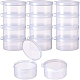 Benecreat 12 Packung 35 ml runde durchsichtige Aufbewahrungsbehälter aus Kunststoffperlen mit Klappdeckel für Artikel CON-BC0004-17-1
