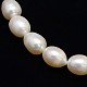 Fili di perle di perle d'acqua dolce coltivate naturali PEAR-L001-B-09-2