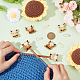 Nbeads DIY Cattle Silicone Beads Knitting Needle Protectors/Knitting Needle Stoppers with Stitch Markerss IFIN-NB0001-55-3