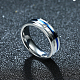 День святого Валентина кольцо на палец из титановой стали с фианитом RJEW-BB18930-8-5
