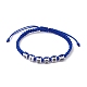Bracelets de perles tressées en acrylique mot sagesse BJEW-JB09454-1