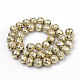 Electroplated Natural Lava Bead Strands G-S239-10-6mm-15-2