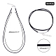 SUPERFINDINGS 50pcs Black Faux Suede Necklace Cord with Platinum Color Iron Lobster Clasps and Iron Chains for Pendants Bracelet Necklace and Jewelry Making NCOR-FH0001-01-2