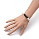 Natürliche Howlite & Lava Rock Perlen Stretch Armbänder BJEW-JB05414-05-4
