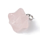 Pendentifs de quartz rose naturel G-C002-02J-4