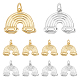 SUPERFINDINGS 12Pcs 2 Colors Rack Plating Brass Pendants FIND-FH0004-03-1