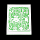 金属切削フレームダイスステンシル  DIYスクラップブッキング/フォトアルバム用  装飾的なエンボス印刷紙のカード  単語メリークリスマスと  マットプラチナカラー  9x7.2cm DIY-O006-05-4