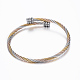 Trendy conjuntos de anillos y brazaletes de torque de 304 acero inoxidable SJEW-H073-06-4