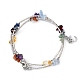 Three Loops Natural Gemstone Beaded Wrap Bracelets X-BJEW-JB02331-03-6