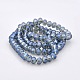 Chapelets de perles en rondelles facettées en verre plaqué plein d'arc-en-ciel GLAA-A024D-FR03-2