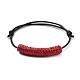 Bracelets de perle tressés en corde de polyester ciré coréen ajustable BJEW-JB05324-02-1