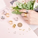 UNICRAFTALE 2 Colors 6 1/2 DIY Cuff Ring Making Kit Including 8Pcs Stainless Steel Blank Cuff Ring with Loop 4Pcs Heart Charms 4Pcs Love Pendants 20Pcs Jump Rings for Cuff Ring Making STAS-UN0039-60-4